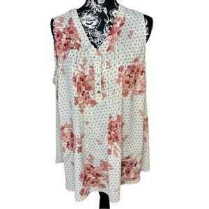 Floral and Polka Dot Blouse